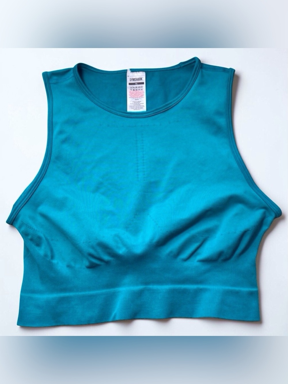Gymshark Teal Seamless Crop Tank XL | Pilates Athleisure Gymcore Top